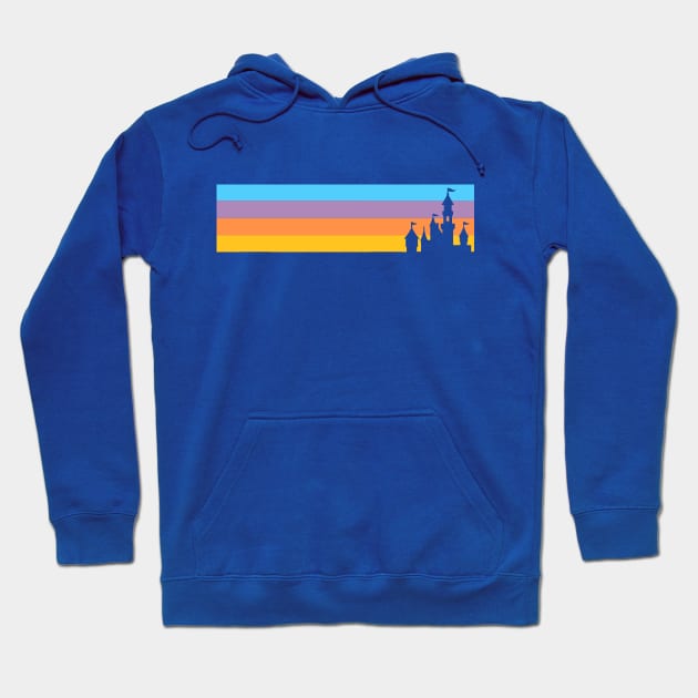 Retro Cinderella Castle Pastel Stripes Hoodie by ThisIsFloriduhMan